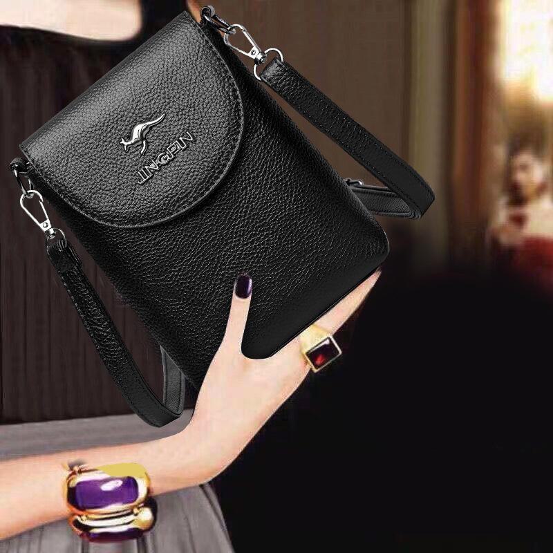 AI Supermarket Mini Crossbody Tas voor Dames voor Telefoon, Kleingeld en Sleutels - 2024 High-End Enkele Schoudertas 14*19*5cm, model 9017 zwart