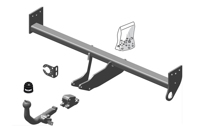 Nissan Brink Afneembare Trekhaak (RMC) + kabelset