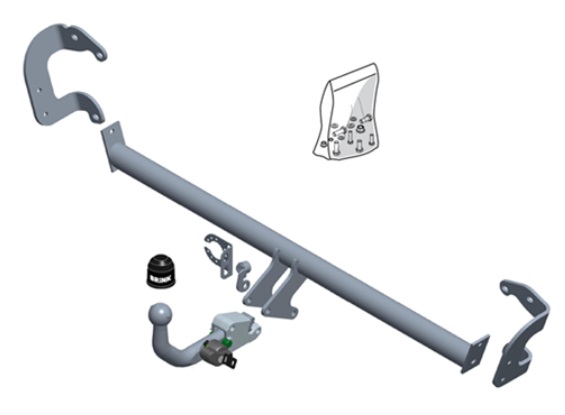 Renault Brink Afneembare Trekhaak (RMC) + kabelset