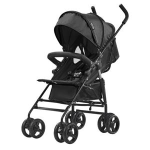 VEVOR lichtgewicht kinderwagen, compact, eenvoudig opvouwbaar met verstelbare rugleuning, frame van koolstofstaal, grote opbergmand, bekerhouder, paraplu-kinderwagen voor reizen en meer, zwart