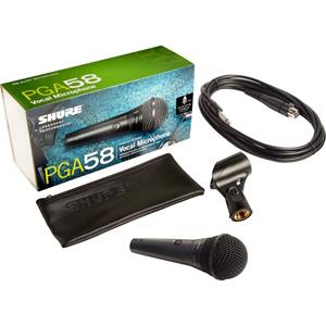 Shure PGA58-QTR-E Zangmicrofoon Kabelgebonden incl. kabel, incl. klem, Metalen behuizing, Schakelaar