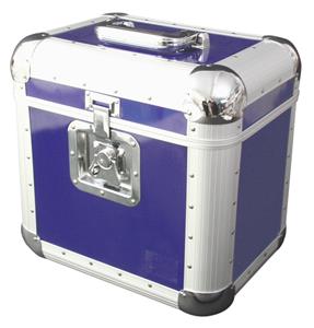 Omnitronic ROADINGER Record Case ALU 75/25, rounded, blue