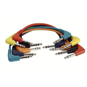 FL42 set van 6 patchkabels stereo haaks-haaks 90cm