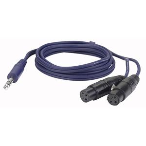 FL37 verloopkabel 1x Stereo jack naar 2x XLR female 150cm