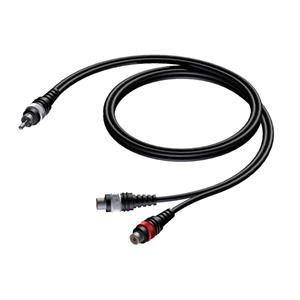 Procab CAB727/0.25 Verloopkabel 1x RCA male naar 2x RCA female 25cm