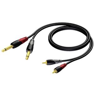 Procab CLA631 Classic 2x Cinchstecker - 2x 6,3 mm Mono-Klinkenstecker-Adapterkabel, 5m