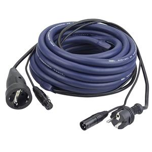 DAP Licht Power/Signaal kabel, Schuko male - Schuko female & XLR male - XLR female, 6 meter