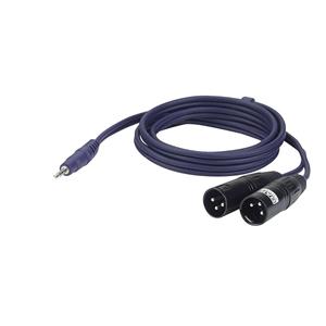 FL46 verloopkabel 1x Mini-jack naar 2x XLR male 150cm
