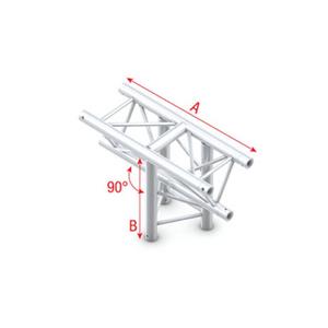 DT22-018 3-weg truss koppelstuk Apex Down, Recht + omlaag