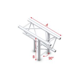 DT22-023 3-weg truss koppelstuk Apex Down, Recht + omlaag