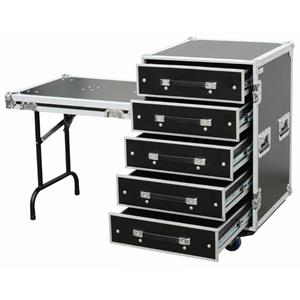 Power Dynamics PD-FA6 5 Laden 3U Engineer Flightcase + Table