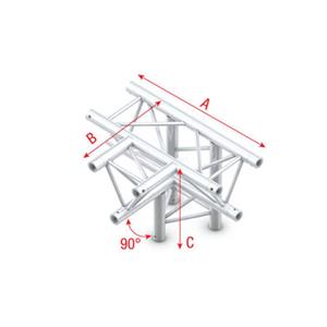 Showtec PT30-020 truss T-stuk Apex Down + omlaag
