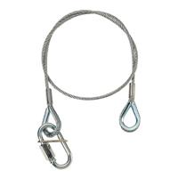 Adam Hall S37060 3 mm Safety Cable with Carabiner, 60 cm
