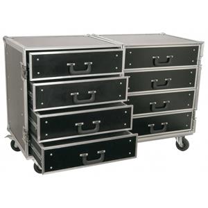 Power Dynamics PD-FA4 Flightcase Roadie 8 ladenkast