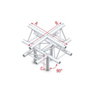 Showtec DT22 Decotruss 025 5-weg kruis met down 90g apex up