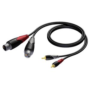 CLA705/3 verloopkabel 2x XLR female naar 2x RCA 3m