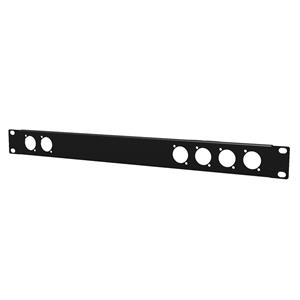 BP106 19 inch rackpaneel 1 HE 6x D-hole