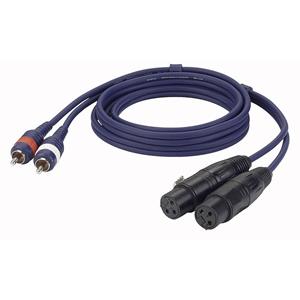 FL25 verloopkabel 2x XLR female naar 2x RCA 150cm