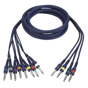 DAP Studiosnake, 4 x Jack stereo - 8 x Jack mono, 3 meter