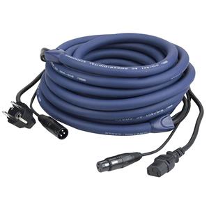 DAP Licht Power/Signaal kabel Schuko male - IEC female & XLR male - XLR female, 15 meter