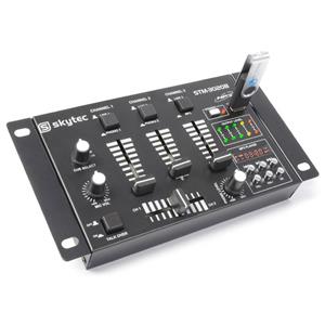 Skytec STM-3020 4-Kanaals mengpaneel USB/MP3 - Zwart