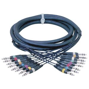 DAP Studiosnake, 8 weg Jack stereo - Jack stereo, 3 meter