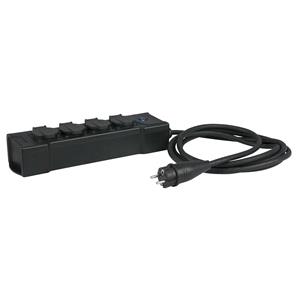 Showtec PowerBOX 4C - 4-weg Schuko verdeelblok met een 6m kabel