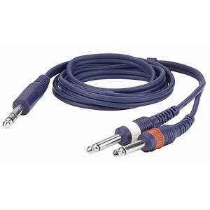 FL34 verloopkabel 1x stereo jack naar 2x mono jack 75cm