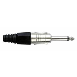 6,3mm Jackplug mono zilver