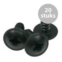 Zwarte 12mm schroeven (20 stuks)