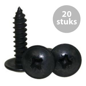 Zwarte 19mm schroeven (20 stuks)