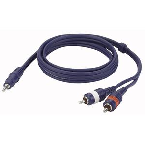 FL30 verloopkabel 1x Mini-jack naar 2x RCA 3m