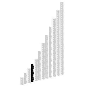 Rackprofiel 5HE zwart