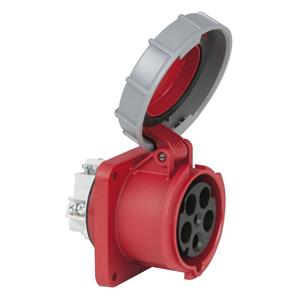 PCE 5-polige CEE female chassis 63A - IP67 (rood)