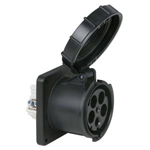 PCE 5-polige CEE female chassis 125A - IP67 (zwart)