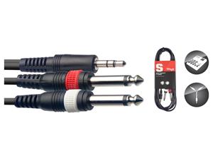 Stagg SYC3/MPS2P E (splitkabel 3,5mm stereojack naar 2 x jack m