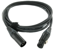 cordial XLR Verbindungskabel [1x XLR-Buchse - 1x XLR-Stecker] 3.00m Schwarz