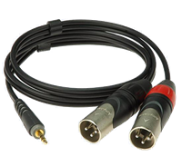 Klotz AY8-0100 Mini-Jack - 2x XLR Female Adapter Cable, 1m