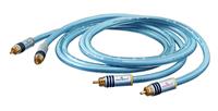 Cinch Audio Anschlusskabel [2x Cinch-Stecker - 2x Cinch-Stecker] 1.25m Blau vergoldete Stec