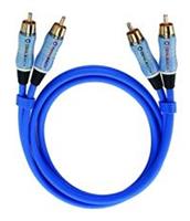mini jack kabel Audio-cinchkabel Stereo 1,0 m blauw