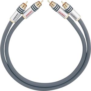 oehlbach Cinch Audio Anschlusskabel [2x Cinch-Stecker - 2x Cinch-Stecker] 1.00m Anthrazit vergoldete