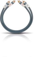 Cinch Audio Anschlusskabel [2x Cinch-Stecker - 2x Cinch-Stecker] 4.75m Anthrazit vergoldete