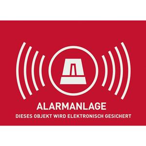 ABUS AU1323 Warnaufkleber Alarmanlage Sprachen Deutsch (B x H) 74mm x 52.5mm D39218