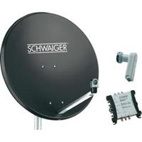 schwaiger SAT-Anlage ohne Receiver Teilnehmer-Anzahl 6 80cm