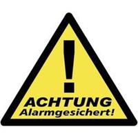 PENTATECH 40201 Warnaufkleber Achtung Alarmgesichert Sprachen Deutsch 3er Set (B x H) 85mm x 70mm Q435581