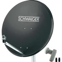 SCHWAIGER SAT-SYSTEEM VOOR 1 SATELLIET - SAT-SCHOTEL 80 CM, ANTRACIET, LNB - 2 AANSLUITINGEN