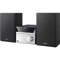 Sony CMT-SBT20B Micro-Systemanlage (Kompakte Design, CD, FM / DAB+ Tuner, RDS, USB-Eingang, Bluetooth, NFC) silber