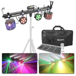 beamz Showbar all-in-one lichtset met draadloze voetcontroller
