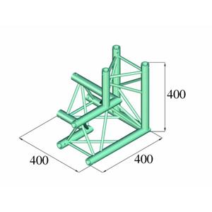 DECOLOCK DQ3-PAL33 3-Punkt Traverse 3-Weg-Ecke 90°