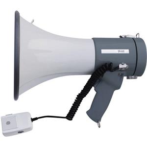 speakaprofessional ER-66S Megaphon mit Handmikrofon, mit Haltegurt, integrierte Sounds